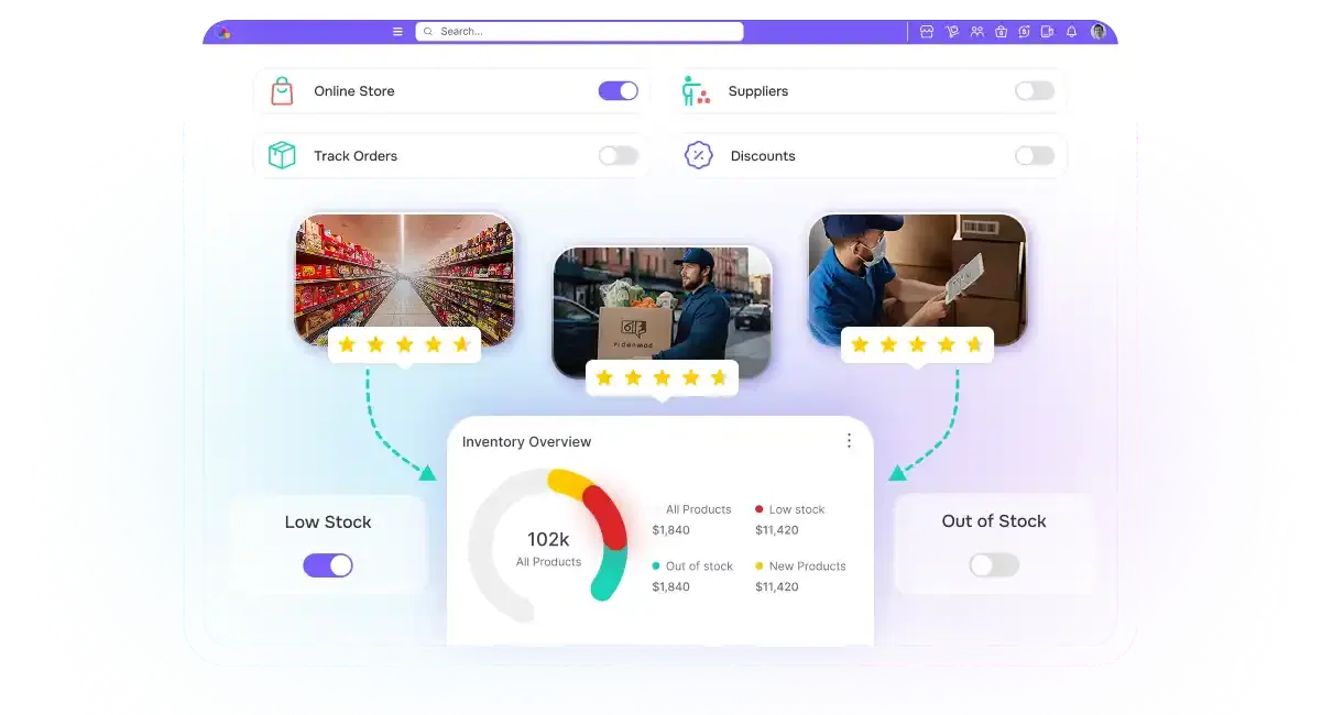 Complete POS System for Supermarkets with Stock Tracking